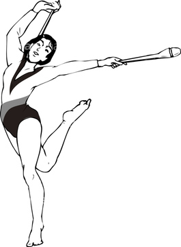 体操 新体操 イラスト の画像素材 ライフスタイル イラスト Cgのイラスト素材ならイメージナビ