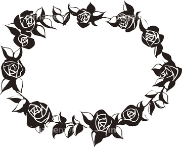 バラ 罫線 枠状 の画像素材 花 植物 イラスト Cgの写真素材ならイメージナビ