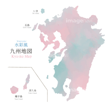 九州地図 の画像素材 ライフスタイル イラスト Cgの地図素材ならイメージナビ