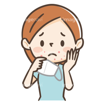 ニキビ イラスト かわいい の画像素材 ライフスタイル イラスト Cgのイラスト素材ならイメージナビ