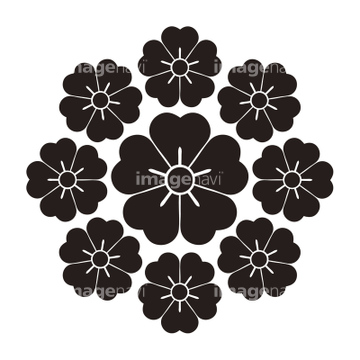 桜イメージ特集 桜柄 桜のイラスト 桜 白黒 春 イラストのみ の画像素材 季節 イベント イラスト Cgのイラスト素材ならイメージナビ