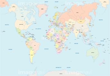 世界地図 北極 南極 の画像素材 交通イメージ 乗り物 交通の地図素材ならイメージナビ