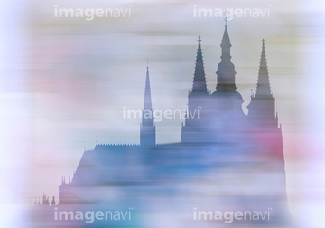 イラスト Cg 自然 風景 街並み 楽しみ 綺麗 霧 気象 の画像素材 イラスト素材ならイメージナビ