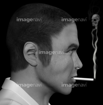 タバコ 横顔 男性 の画像素材 ビジネス 人物の写真素材ならイメージナビ
