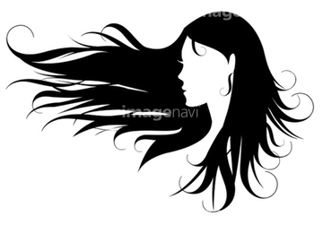 女性 横顔 イラスト 綺麗 パーマヘアー の画像素材 テーマ イラスト Cgのイラスト素材ならイメージナビ
