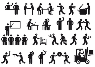 ピクトグラム サラリーマン 受付係 の画像素材 デザインパーツ イラスト Cgの写真素材ならイメージナビ