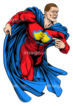 イラスト Cg テーマ アメコミ風 スーパーマン たくましい の画像素材 イラスト素材ならイメージナビ
