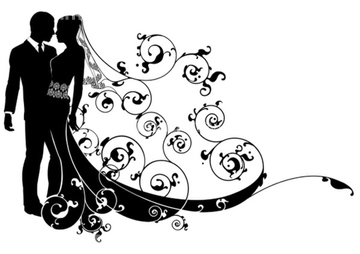 ブライダルイメージ特集 新郎新婦 シルエット の画像素材 ライフスタイル イラスト Cgの写真素材ならイメージナビ