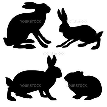 ウサギ シルエット ポーズ の画像素材 生き物 イラスト Cgの写真素材ならイメージナビ