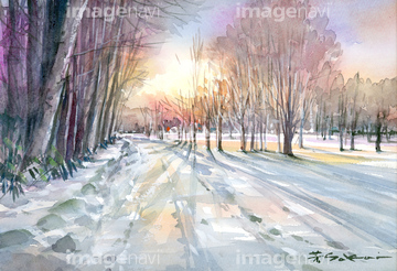 イラスト Cg 自然 風景 雪 の画像素材 イラスト素材ならイメージナビ