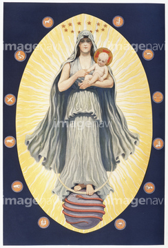 イラスト Cg 人物 親子 イラスト 絵画 聖母マリア の画像素材 イラスト素材ならイメージナビ