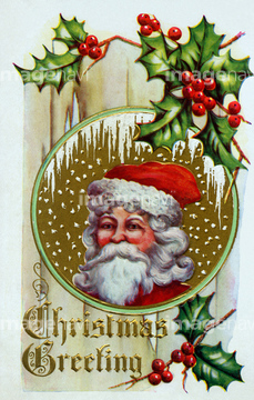 クリスマス特集 クリスマス イラストレトロヴィンテージ サンタ イラスト の画像素材 自然 風景 イラスト Cgの写真素材ならイメージナビ