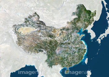 中国 上海 タクラマカン砂漠 の画像素材 地図 衛星写真の写真素材ならイメージナビ