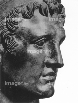 Woodcut portrait of Claudius Ptolemy (90-168AD) & Astronomia the