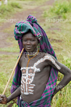 Naked Breasts Bodi Smiling Woman Portrait With Scarified Skin Omo Valley  Ethiopia Stock Photo - Alamy