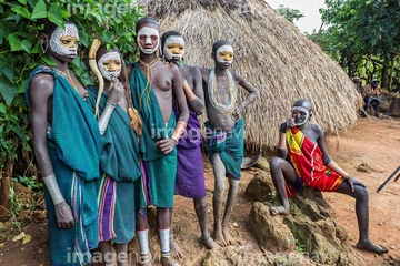 Young Hamar Women Taunt A Hamar Tribesman In To Whipping Them