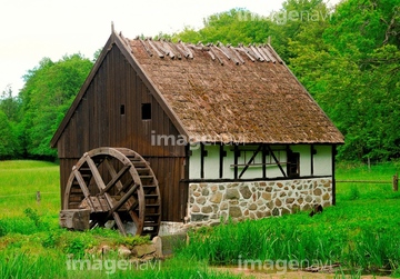 国 地域 ヨーロッパ 北欧 小屋 水車小屋 の画像素材 写真素材ならイメージナビ