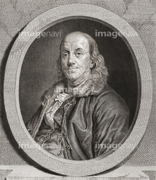 Portrait of BENJAMIN FRANKLIN (1706-1790) American printer, publisher,  scientist, inventor, statesman and diplomat - Portrait of Benjamin Franklin  (1706-1790), American physicist, philosopher, and politician - engraving by  Pierre Michel Alix