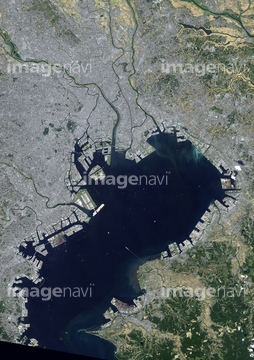 地図 衛星写真 衛星写真 典型地形 東京湾 の画像素材 地図素材ならイメージナビ