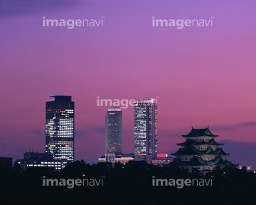 名古屋城 シルエット の画像素材 空 自然 風景の写真素材ならイメージナビ