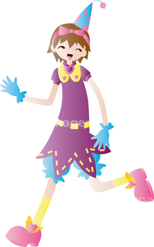 女の子 かわいい 走る 動作 イラスト の画像素材 テーマ イラスト Cgのイラスト素材ならイメージナビ