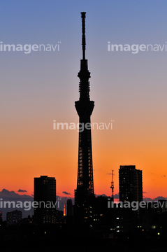 東京スカイツリー シルエット の画像素材 日本 国 地域の写真素材ならイメージナビ