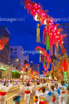 笹飾り 夜 の画像素材 季節 イベント イラスト Cgの写真素材ならイメージナビ