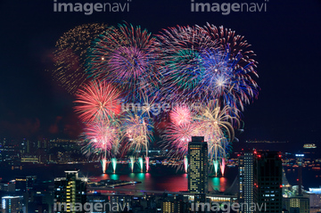 みなとこうべ海上花火大会 の画像素材 写真素材ならイメージナビ