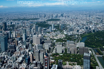 東京 航空写真 夏 千代田区】の画像素材 | 鉄道・乗り物・交通の