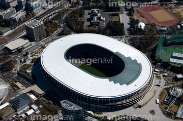 東京 航空写真 国立競技場 の画像素材 日本 国 地域の写真素材ならイメージナビ