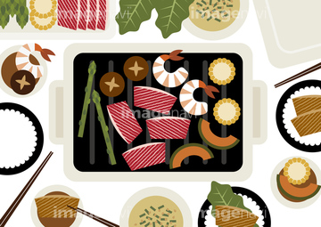 焼肉 イラスト の画像素材 食べ物 飲み物 イラスト Cgのイラスト素材ならイメージナビ
