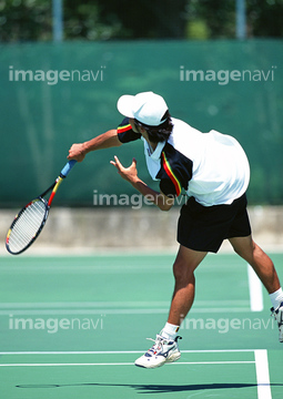 テニス サーブ の画像素材 球技 スポーツの写真素材ならイメージナビ