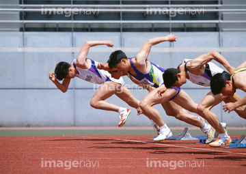 スポーツ 陸上競技 スタート ゴールシーン の画像素材 写真素材ならイメージナビ